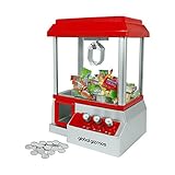 Global Gizmos Claw Machine/Vending Machine Toy Retro Arcade Claw Machine For Kids/Candy Grabber Machine/Battery Operated and Coins Included (26x35x19.5cm)