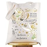 WZMPA Princess Tinker Bell Tote Bag Tinker Bell Fans Gift Do You Believe In Fairies Shoulder Bag Fairy Pixie Merchandise, Believe Fairies-tote, L