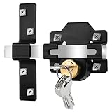 Mortrise Lock, Long Throw Gate Lock for Wooden Gate, Double Sides Locking, Suitbale for 50mm Thickness Door, 5 Keys