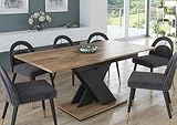 Furneo Tavolo 03 – Modern Extendable Dining Table Only, 120–160 cm, Oak Effect Finish