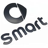 GRFIT Car Trunk Rear Wing Logo Badge Car Sticker for Smart 453 451 Fortwo Forfour,Black