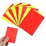 Dimeho Soccer Referee Cards 10pcs Professional Referee Cards Soccer Red Cards Yellow Cards Warning Cards Red Yellow Judge Cards Wear-Resistant Referee Cards for Sport Competition