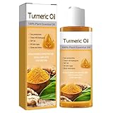 Turmeric Essential Oil,2PCS Turmeric Serum Dark Spot Removal Serum,Turmeric Skin Oil for Dry Skin,Turmeric Anti Aging Face Serum for Women,Turmeric Oil and Serum,Skin Moisturiser for Body&Face-100ml*2