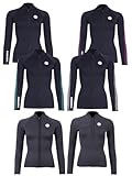 Two Bare Feet Women's Heritage Neoprene Wetsuit Jacket — Front Zip Surf Top for Swimming, Paddleboarding & Watersports | Lightweight, Flexible & Warm (Half Zip, Black, L)