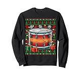 Drum Music Lover Xmas Lights Ugly Musical Drum Christmas Sweatshirt