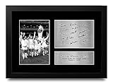 HWC Trading FR A4 Leeds United 1972 FA Cup Winners Printed Memorabilia Signed Autograph Photograph Display for Football Fans and Supporters - A4 Framed