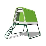 Omlet Raised Chicken Coop Go Up | Easy to Clean Plastic Chicken Hen House | Maintenance Free, Predator Proof & robust design | Weatherproof | Green Coop