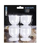 Chef Aid White Plastic Egg Cups, Set of 4