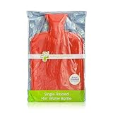 General Healthcare Rubber Hot Water Bottle - Single Ribbed - 2 Litre (British Standard)