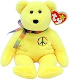TY Peace Bear II Original Beanie Babies Regular - Soft Plush Toy for Kids, Teddy, Baby Toy, Collectible Stuffed Plushies