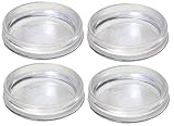 4 x fiXte Large Floor Cups Castor Furniture Chair Sofa Carpet Protectors Caster Clear
