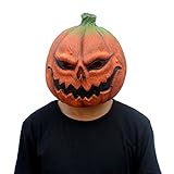 CreepyParty Pumpkin Mask Scary Latex Full Head Mask Fancy Dress Scarecrow Decoration Halloween Costume Party