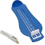 Children's Foot Measure Tool 23cm/9.06inch - Blue – Accurate & Easy-to-Use Kids Foot Sizer for Back to School Shopping, Shoe Fitting & Toddler Foot Growth Tracking – Durable Plastic Foot Gauge with No
