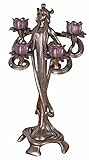 CANDLESTICK ART NOUVEAU STYLE CANDLEHOLDER NYMPH PALAZZO EXCLUSIVE