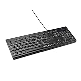 Kensington- wired keyboard for PC, Laptop, Desktop, Computer, notebook. USB Keyboard compatible with Dell, Acer, HP, Samsung and more, with UK layout - Black (1500109)
