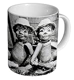 Profiles Bill and Ben The Flower Pot Men Great BW Ceramic Coffee Mug / Cup