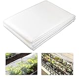 CYH 2M X 3M Thick Clear Heavy Duty Polythene Plastic Sheeting Proof Membrane Garden Grow Polythene Cover Sheets for Gardening Insulation and Building Rubble Protection 125Mu / 500G