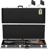 CAHAYA Electric Guitar Hard Shell Case Portable Square Guitar Case Hardshell for Standard Electric Guitars Black, CY0209