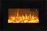 Sureflame WM-9334 Electric Wall Mounted Fire with Remote in Black, 26 Inch