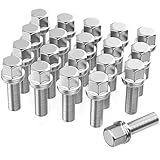GAsupply 20pcs R13 Ball Seat Alloy Wheel Bolts | M14x1.5, 28mm Thread, 17mm Hex | Replacement Bolt Kit for Most Audi Volkswagen OEM WHEELS (Chrome)