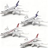 CLKDPNO AirPlane Toys-4 Piece Pull Back Plane Toys Set - Diecast Aeroplane Model Age 2+ for Boys & Girls, Easy to Play Christmas & Birthday Gifts