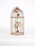 Antique Copper Metal Decorative Floral Birdcage Lantern Vintage Shabby Chic Modern Wedding Home Decor Garden Party Candle Holder Centrepiece Christmas Flower
