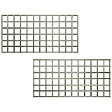 Premier Flat 6x3ft (W: 6ft x H: 3ft) Frameless Rough-Sawn Square Trellis Pressure-Treated Garden Panel with 100-120mm Squares Fence Topper/Wall Art Width 1828mm x Height: 900mm