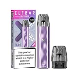 Elf Bar ELFX Mini Vape Kit [Lilac] - Available in 9 colours, 1000mAh Battery, Type-C Fast Charging, 30W Output, 5-Level RGB Indicator, Dual Mesh & Anti-Leak Tech - Works with ELFX Pods - No Nicotine