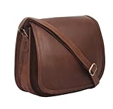 URBAN LEATHER Women's Crossbody Shoulder Saddle Bag Handbag Purse Genuine Leather Women Boho Hippie Satchel Handmade Vintage Brown Travel Cross Body Flap Over Sling Bags for Ladies