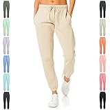 Light & Shade LSLPNT006 Ladies Soft Touch Loungewear Sweatpants Joggers Jogging Pants Bottoms, Sand, M