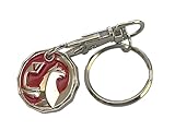 Vauxhall Car Keyring – New £1 Coin Design (12 Corners) | Detachable Red Logo | Metal Alloy Keychain | Ideal for Birthdays, Christmas, Gifts (Silver & Red)