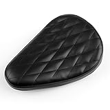 Artudatech Motorbike Universal Solo Seat, Seat Cover Cushion Pad Seat Leather Motorcycle Solo Seat for Yamaha Hon-da Kawasa-ki Suzu-ki Sportster Bobber Chopper and Custom