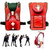 SUZLAZYR Anti Choking Trainer Airway Obstruction Simulation Training Vest Adult First Aid Training Model with Back Slap for Teaching Demonstrations, Red