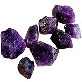 1 lb Rough Crystals Bulk Raw Amethyst Quartz Healing Stones for Tumbling, Wire Wrapping, Wicca Reiki,Meditation