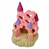 Blue Ribbon Rosewood Polyresin Castle of Hearts Aquarium Ornament, Large