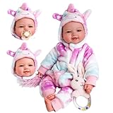 BABESIDE Baby Doll Mia - 17-Inch Sweet Smiling Lifelike lithe Cloth Body Reborn Dolls Girl - Realistic Newborn Babies Vin-yl for Girls 2 Years +