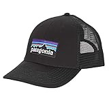 Patagonia 38283-BLK P-6 Logo LoPro Trucker Hat Hat Unisex Black UNI