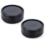 JJC Body Cap + Rear Lens Cap Set for Leica M Mount Cameras & Leica M Mount Lens System (2 Sets)
