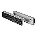 Universal Vise Jaw, 1Pair 3-6Inch Aluminum Alloy Rubber Soft Vice Jaws with 4 Drawer Type Strong Magnet Blocks,Non-Slip, for Any Metal Vice