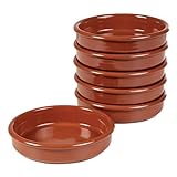 Tapas Dishes 12cm x 6 Terracotta Ceramic Tapas Dishes 12cm Capacity 371.7 cm³