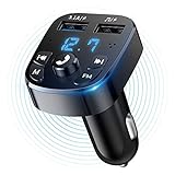 Car Wireless Bluetooth FM Transmitter for Car, USB, TYPE C, Bluetooth FM Transmitter for Car, Car Charger Dual USB Charging, Hands-Free Calling, Music Player Supports TF Card & USB Disk.