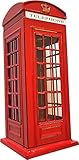 2 UR DOOR Red Phone Booth Money Box Bank Souvenir - Die Cast Zinc London Souvenir with Union Jack, Collectible with Easy Access Cap for Kids and Adults - Distinctive Size: 14x6x6cm
