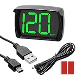 Digital GPS Speedometer Car MPH, Universal Car HUD Headup Display with Clear Font LED Screen, Real-Time HUD Speed Display USB Plug & Play GPS Speed Tracker for Car Truck SUV Motorcycle (MPH)
