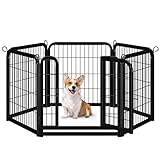 Yaheetech Lightweight Dog Playpen, 6 Panel 60cm Dog Fence Pet Exercise Pen Portable Puppy Play Pen Suitable for RV/Camping