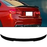 GSRECY Rear Trunk Boot Lip Spoiler Wing Gloss Black M4 V Type Compatible with 2012-2018 BMW 3 Series F30 F80 Saloon