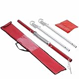 Dunnet Tools 2ton Tonne Tow Bar With Spring Dampener Heavy Duty Steel Tow Pole For Car Towing Tool With Bag 2000kg Tow Bar Car Van Emergency Storage Bag