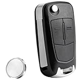2 Buttons Vauxhall Astra H Key Fob Corsa D Key Vectra Zafira Key Vauxhall Meriva Signum Key Fob with CR2032 Battery