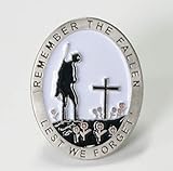 DingCollection RARE 2019 Remembrance Day WW1 WW2 Lone Soldier Poppy Enamel Pin Badge Brooch
