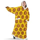 MTFBQ Plain Lazy Wearable Blanket Hoodie For Women Men Adults Oversized Hooded Weighted Robe with Big Pocket Super Warm Soft Cozy Snuggle Sweatshirt with Sleeves Pullover Sweater
