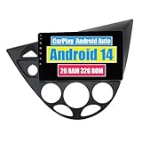 RoverOne Car Stereo Radio for Ford Fiesta 1995-2001 Focus MK1 1998-2004 with CarPlay Android Auto Multimedia Player GPS Navigation Touch Screen Bluetooth WiFi